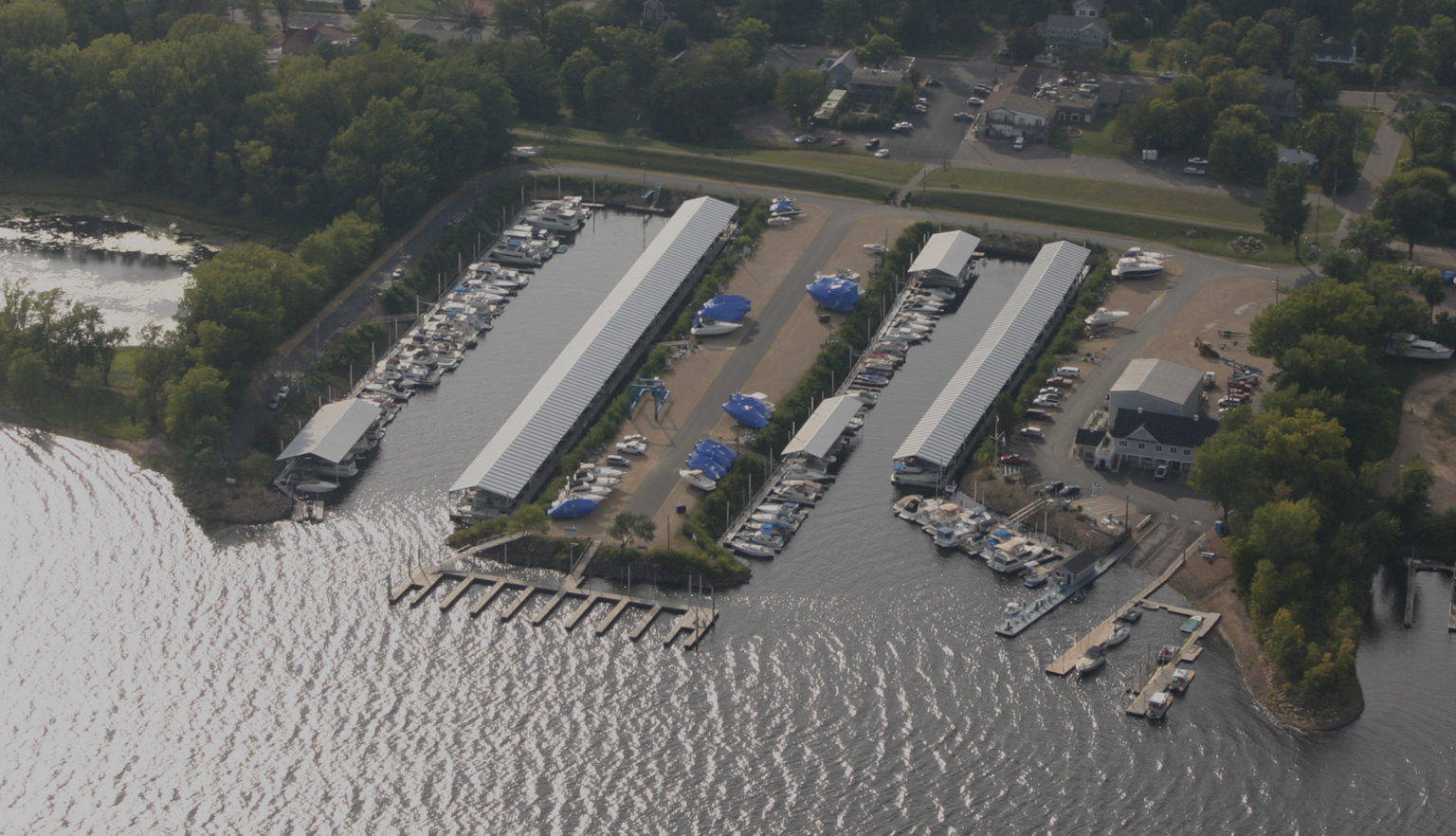 Aerial View of Windmill Marina and Slip Layout
